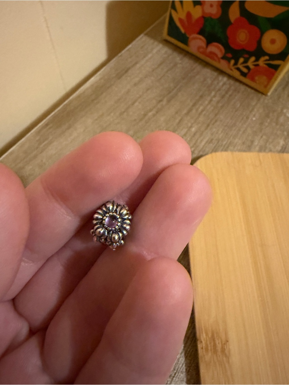 Set of 3 Floral Themed Pandora Charms - Picture 4 of 7
